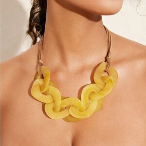 Boho link chain necklace S681